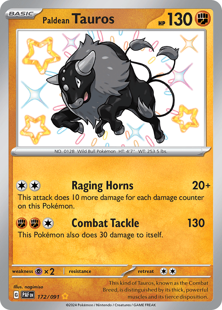 Paldean Tauros, Paldean Fates 172