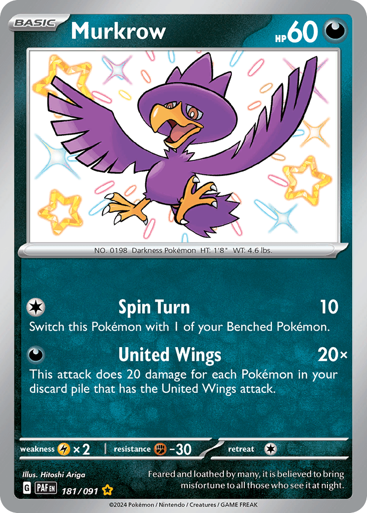 Murkrow, Paldean Fates 181