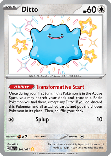 Ditto, Paldean Fates 201