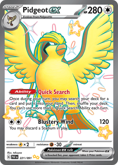 Pidgeot ex, Paldean Fates 221