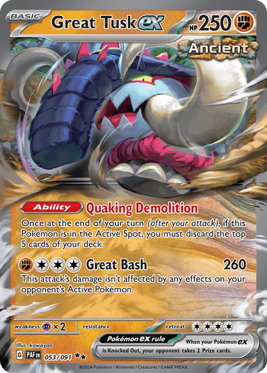 Great Tusk ex, Paldean Fates 53