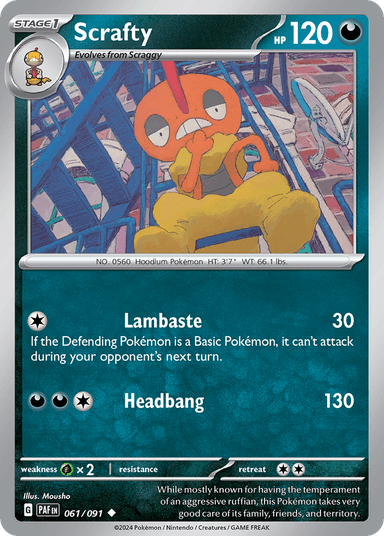 Scrafty, Paldean Fates 61