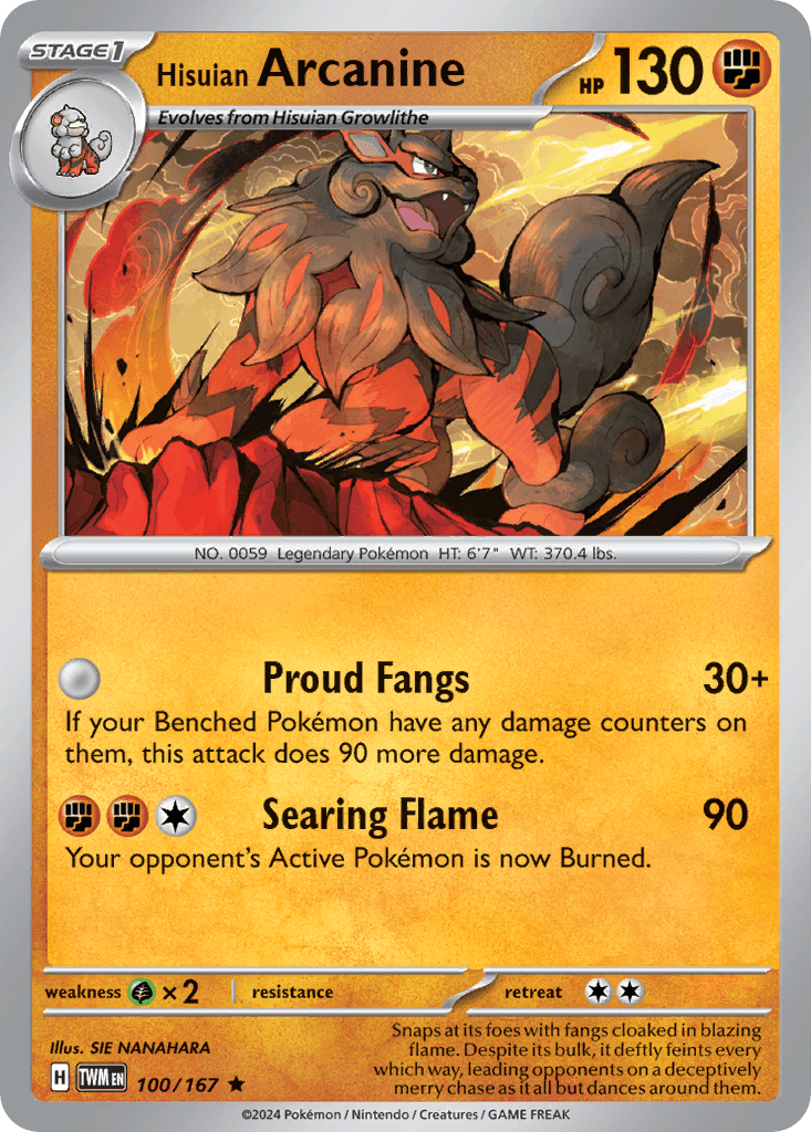 Hisuian Arcanine, Twilight Masquerade 100