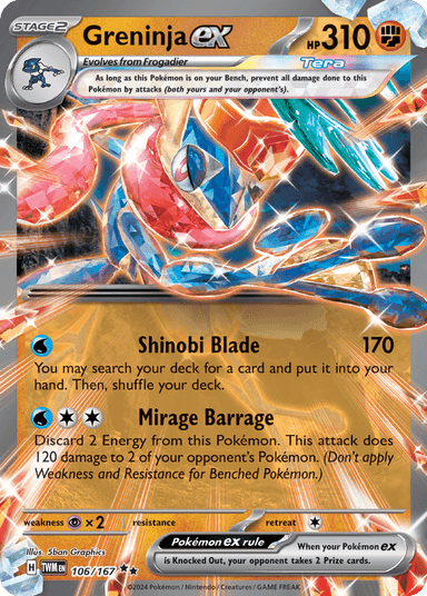 Greninja ex, Twilight Masquerade 106