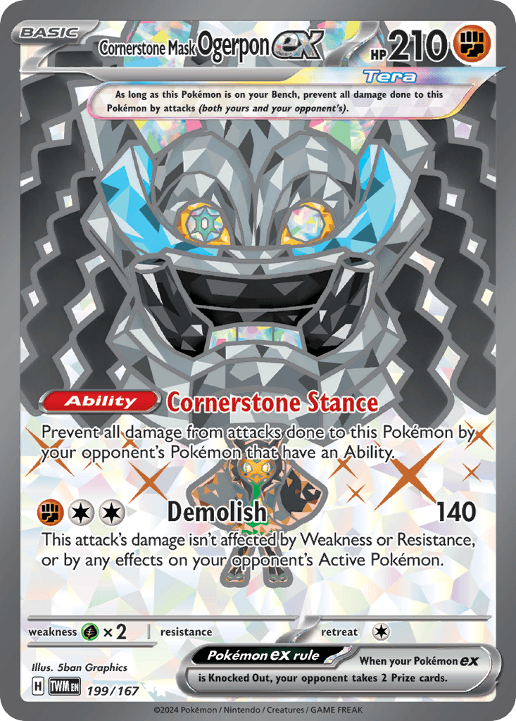Cornerstone Mask Ogerpon ex, Twilight Masquerade 199