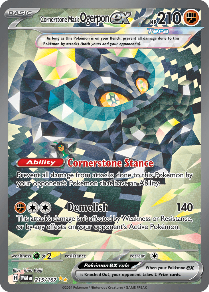 Cornerstone Mask Ogerpon ex, Twilight Masquerade 215