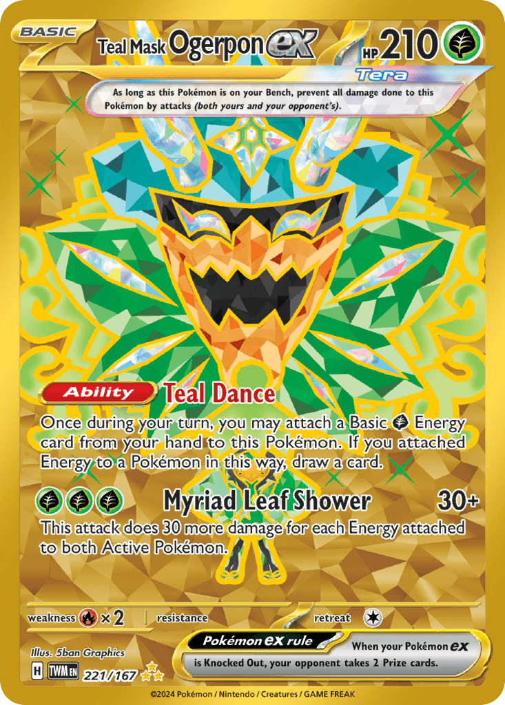 Teal Mask Ogerpon ex, Twilight Masquerade 221