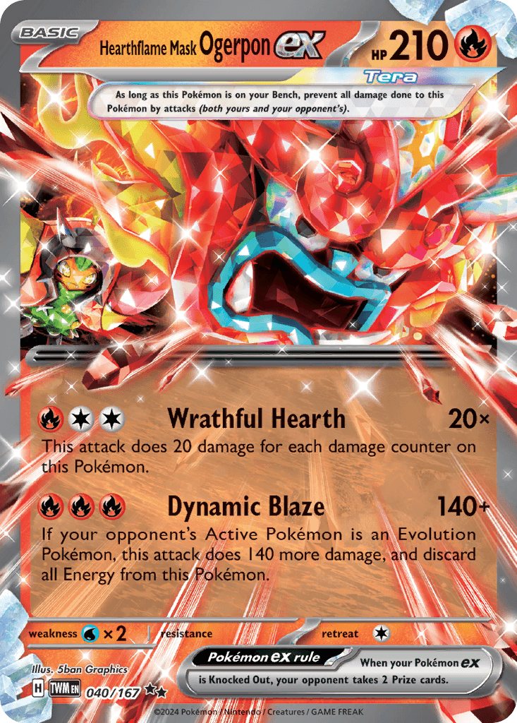 Hearthflame Mask Ogerpon ex, Twilight Masquerade 40