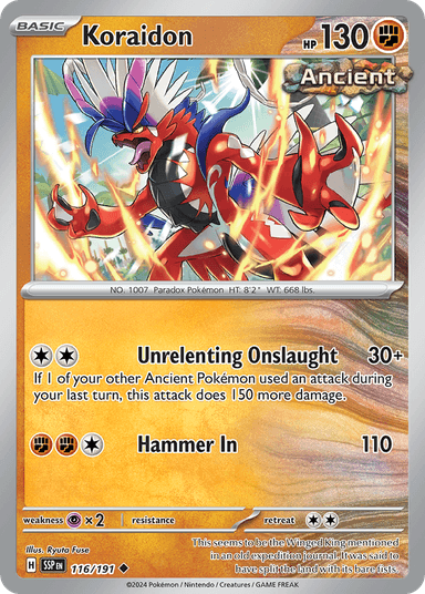 Koraidon, Surging Sparks 116