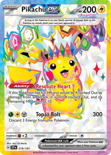 Pikachu ex, Surging Sparks 219