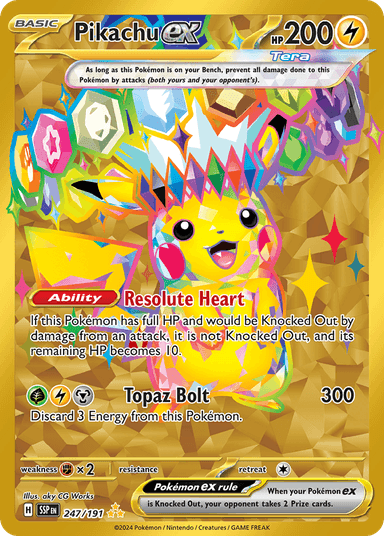 Pikachu ex, Surging Sparks 247