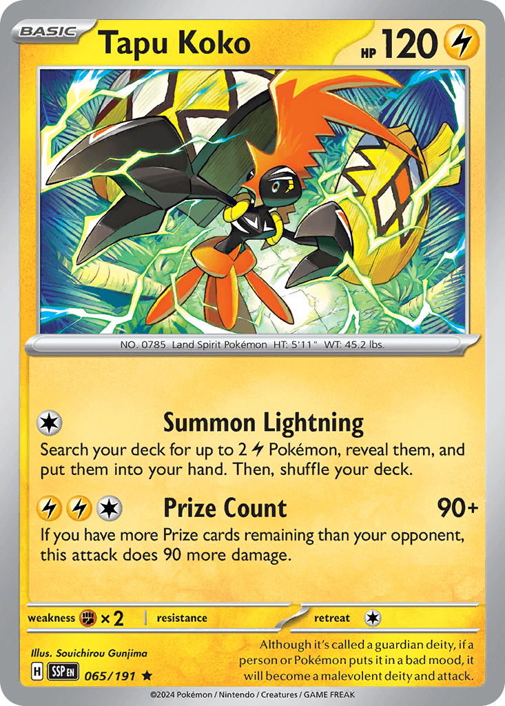 Tapu Koko, Surging Sparks 65