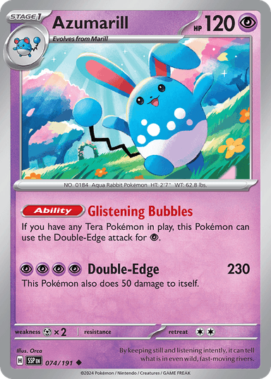 Azumarill, Surging Sparks 74