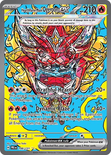 Hearthflame Mask Ogerpon ex, Prismatic Evolutions 148