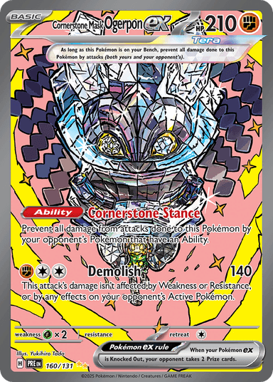 Cornerstone Mask Ogerpon ex, Prismatic Evolutions 160