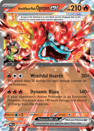 Hearthflame Mask Ogerpon ex, Prismatic Evolutions 17