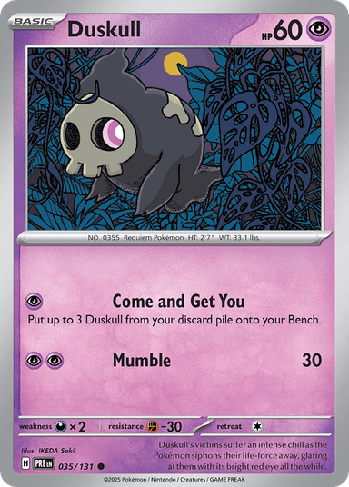 Duskull, Prismatic Evolutions 35