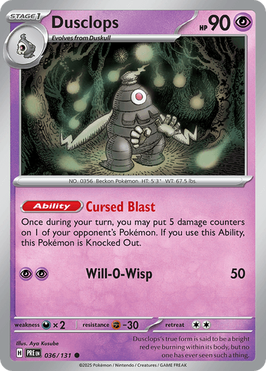Dusclops, Prismatic Evolutions 36