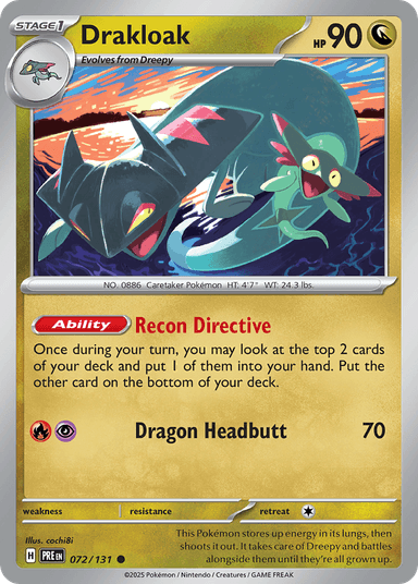 Drakloak, Prismatic Evolutions 72