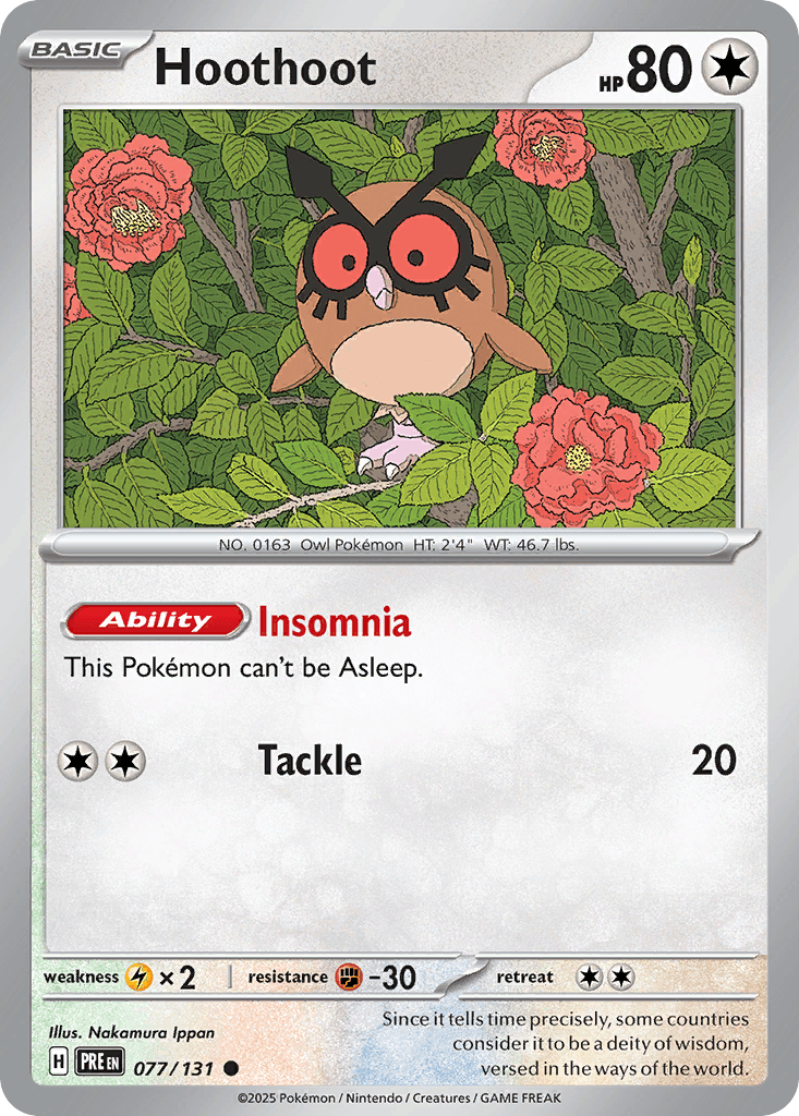 Hoothoot, Prismatic Evolutions 77