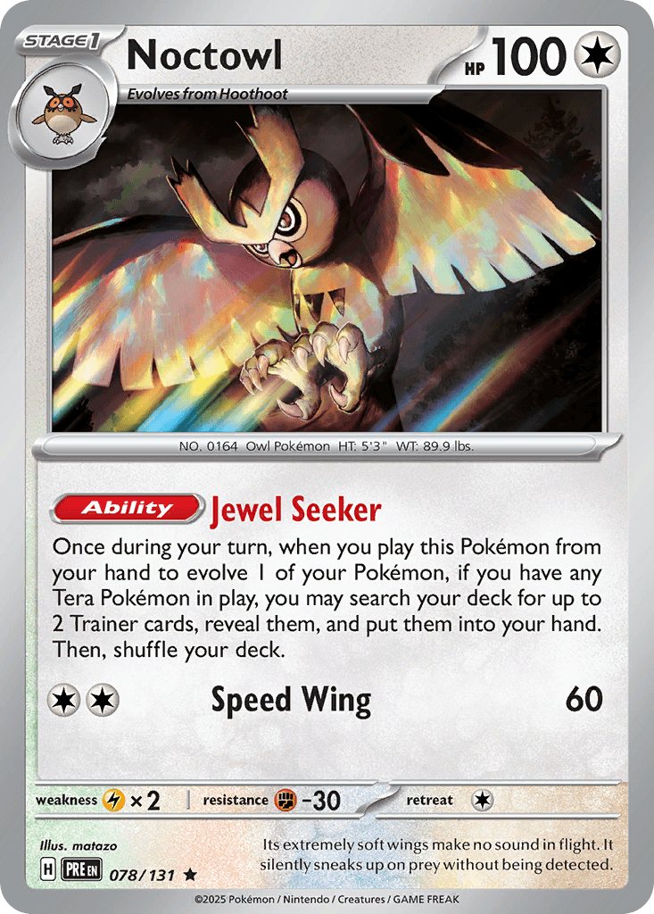 Noctowl, Prismatic Evolutions 78