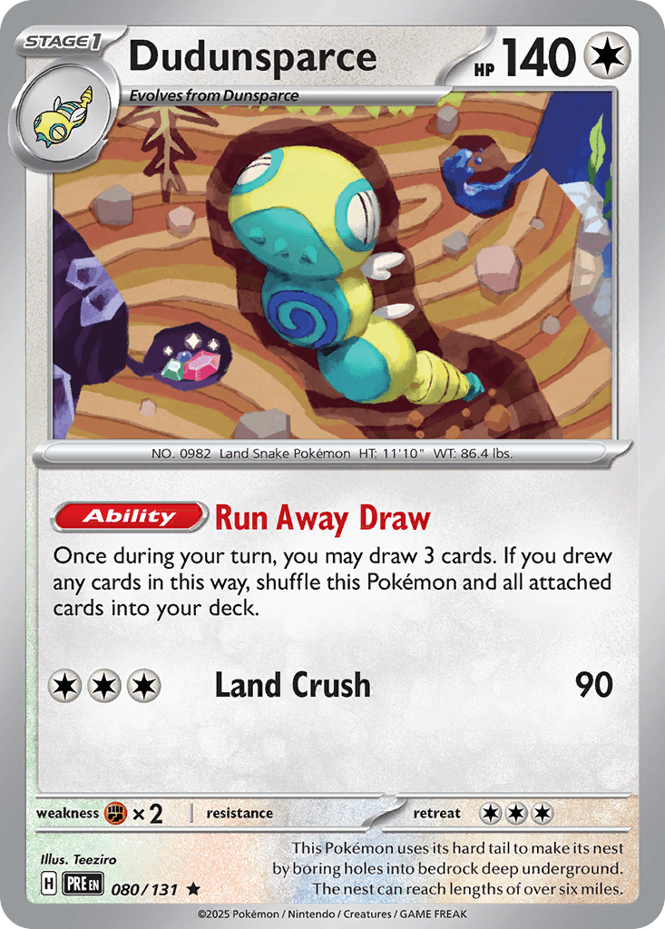 Dudunsparce, Prismatic Evolutions 80