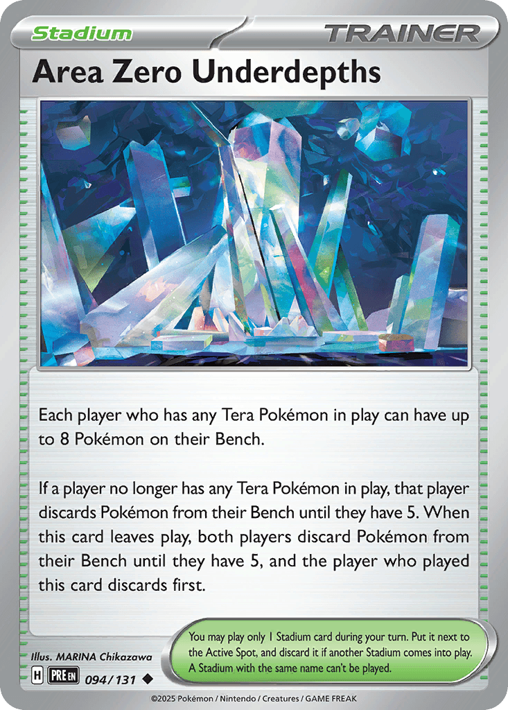 Area Zero Underdepths, Prismatic Evolutions 94