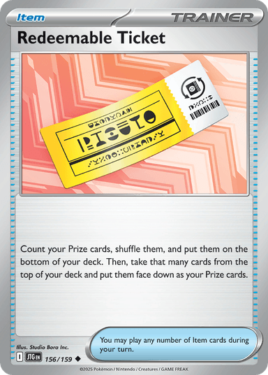 Redeemable Ticket, Journey Together 156