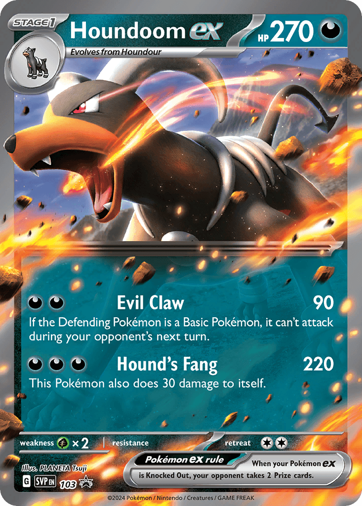 Houndoom ex, Scarlet & Violet Black Star Promos 103
