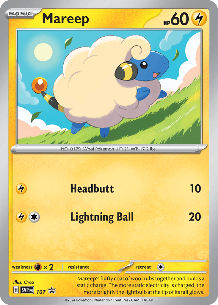 Mareep, Scarlet & Violet Black Star Promos 107