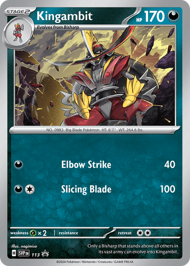 Kingambit, Scarlet & Violet Black Star Promos 113