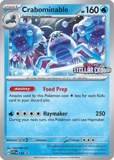 Crabominable, Scarlet & Violet Black Star Promos 134