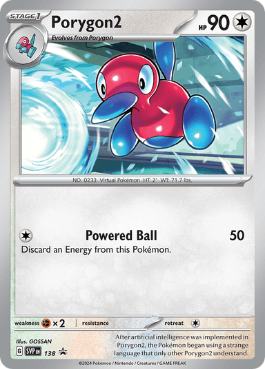 Porygon2, Scarlet & Violet Black Star Promos 138