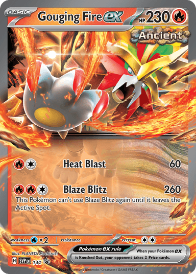 Gouging Fire ex, Scarlet & Violet Black Star Promos 144