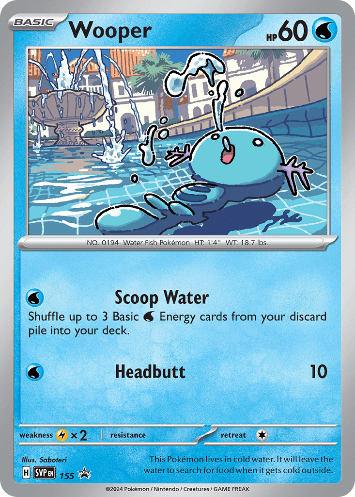 Wooper, Scarlet & Violet Black Star Promos 155
