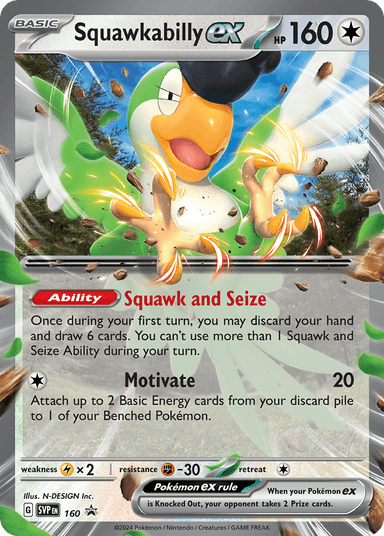 Squawkabilly ex, Scarlet & Violet Black Star Promos 160