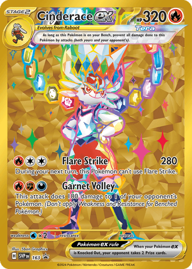 Cinderace ex, Scarlet & Violet Black Star Promos 163
