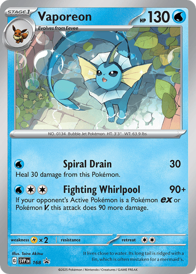 Vaporeon, Scarlet & Violet Black Star Promos 168