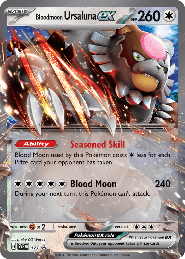Bloodmoon Ursaluna ex, Scarlet & Violet Black Star Promos 177