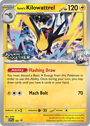 Iono's Kilowattrel, Scarlet & Violet Black Star Promos 182