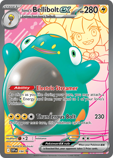 Iono's Bellibolt ex, Scarlet & Violet Black Star Promos 194