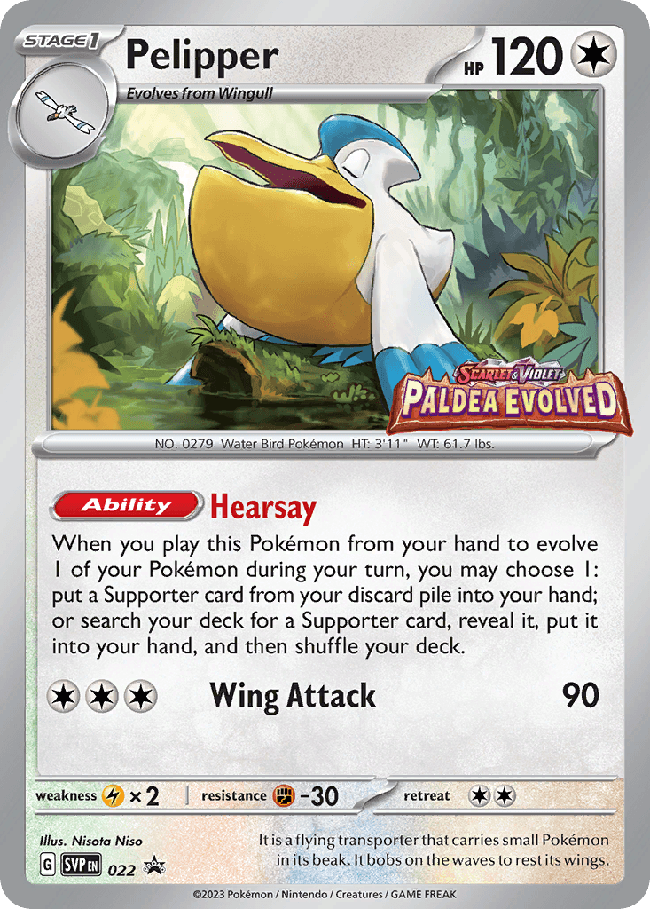 Pelipper, Scarlet & Violet Black Star Promos 22
