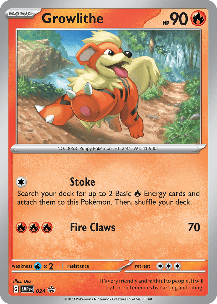 Growlithe, Scarlet & Violet Black Star Promos 24