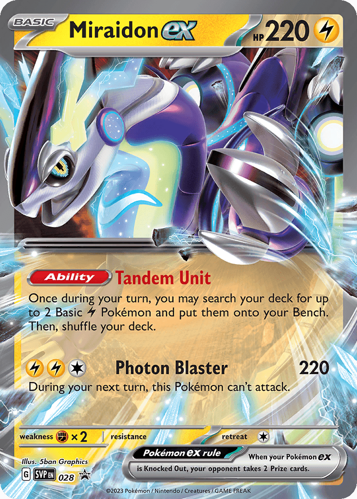 Miraidon ex, Scarlet & Violet Black Star Promos 28