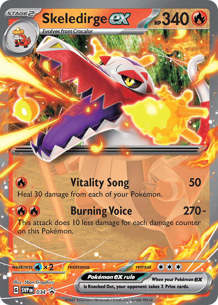 Skeledirge ex, Scarlet & Violet Black Star Promos 34
