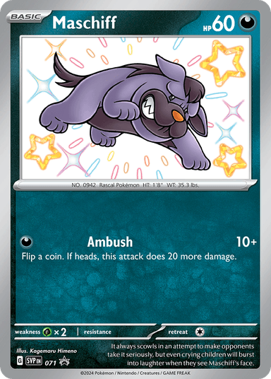 Maschiff, Scarlet & Violet Black Star Promos 71