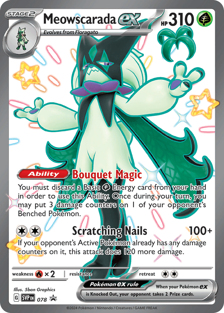 Meowscarada ex, Scarlet & Violet Black Star Promos 78
