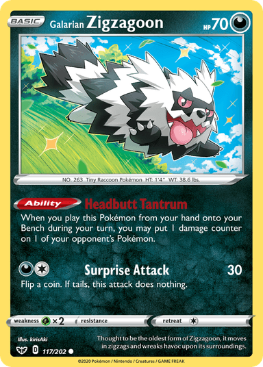 Galarian Zigzagoon, Sword & Shield 117