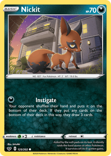Nickit, Sword & Shield 125