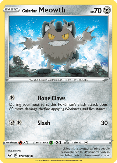 Galarian Meowth, Sword & Shield 127